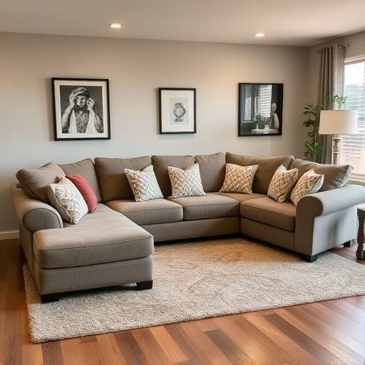 A plush, oversized sectional sofa designed for a Denver family, showcasing CloudNine Comforts' dedication to comfort and quality
