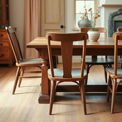 A set of custom designed dining chairs around a wooden table, exemplifying the bespoke furniture craftsmanship of CloudNine Comforts